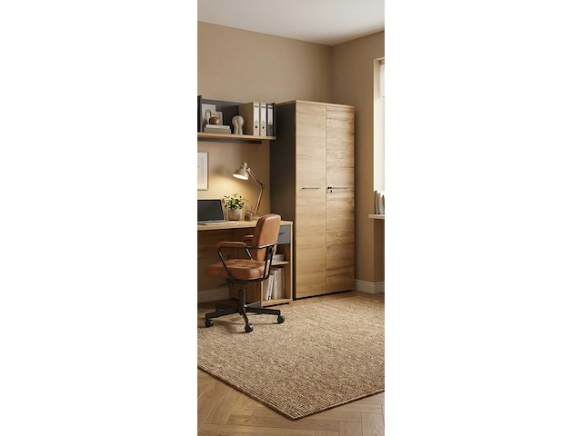Archiefkast osmond 80cm met 2 deuren - eik/grafiet - afbeelding 8 van  9