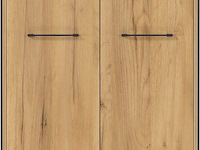 Archiefkast robert 196 cm 2 deuren - antraciet/eik - afbeelding 1 van  7
