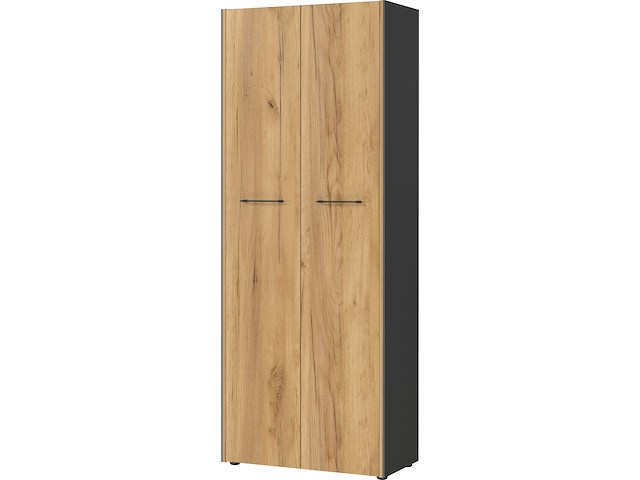 Archiefkast robert 196 cm 2 deuren - antraciet/eik - afbeelding 2 van  7