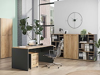 Archiefkast robert 196 cm 2 deuren - antraciet/eik - afbeelding 7 van  7