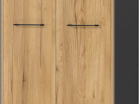 Archiefkast robert 196 cm 2 deuren - antraciet/eik - afbeelding 2 van  7