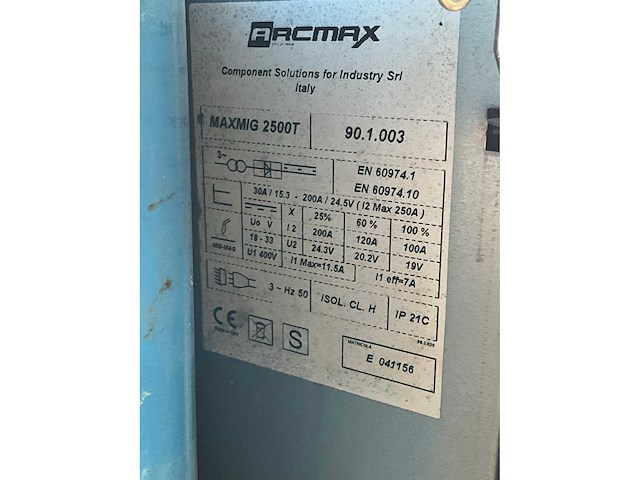 Arcmax maxmig 2500t lasapparaat - afbeelding 4 van  4
