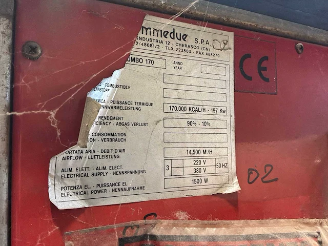 Arcotherm jumbo 170 heater dieselgestookt+ brandstoftank - afbeelding 6 van  6