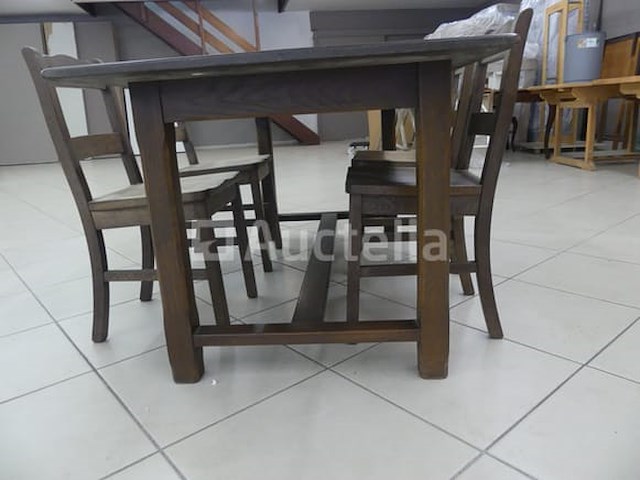 Ardennen-eikenhouten tafel + 4 stoelen - afbeelding 3 van  5