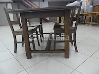 Ardennen-eikenhouten tafel + 4 stoelen - afbeelding 3 van  5