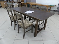 Ardennen-eikenhouten tafel + 4 stoelen - afbeelding 4 van  5