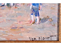 Arie-kees van noort - zandvoort - olie op paneel - gesigneerd - 30x45 cm - afbeelding 3 van  6