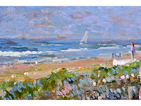 Arie-kees van noort - zandvoort - olie op paneel - gesigneerd - 30x45 cm - afbeelding 5 van  6
