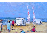 Arie-kees van noort - zandvoort - olie op paneel - gesigneerd - 30x45 cm - afbeelding 7 van  12