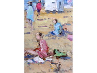Arie-kees van noort - zandvoort - olie op paneel - gesigneerd - 30x45 cm - afbeelding 12 van  12