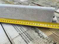 Ariostea mono pasta bianca 8,2 x 33,3 tegelrand - tegelstrip - plint - vloertegel (1500x) - afbeelding 2 van  4