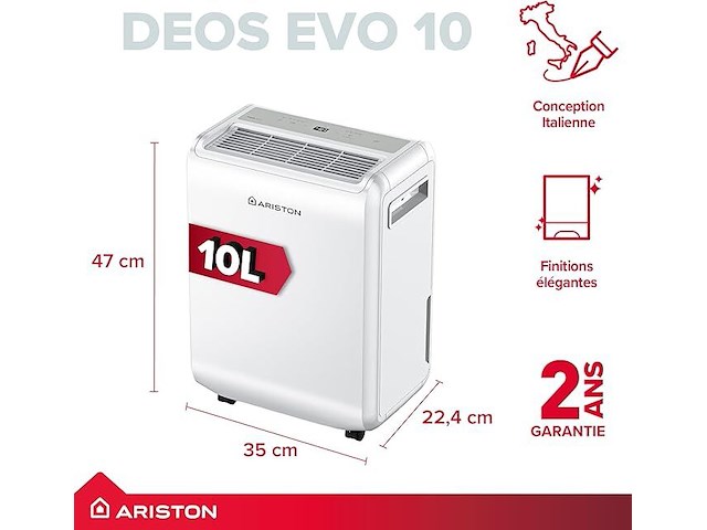 Ariston deos 10 draagbare luchtontvochtiger - afbeelding 2 van  2
