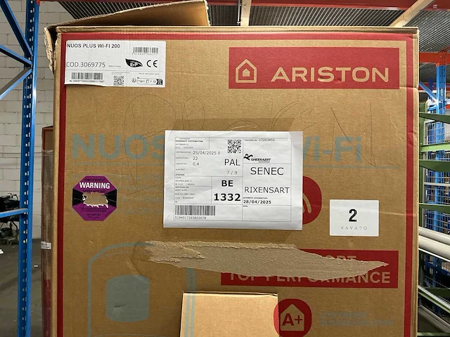 Ariston nuos plus wi-fi 200 warmtepompboiler - afbeelding 1 van  4