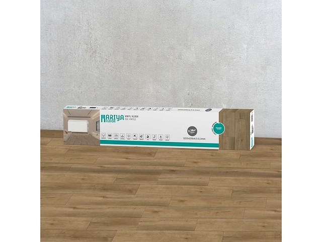 Ariya - pvc - pvc klik laminaat - pvclaminaat 22x122cm 4.8mm met isolatie per 27.8m2 cognac eik - afbeelding 1 van  3
