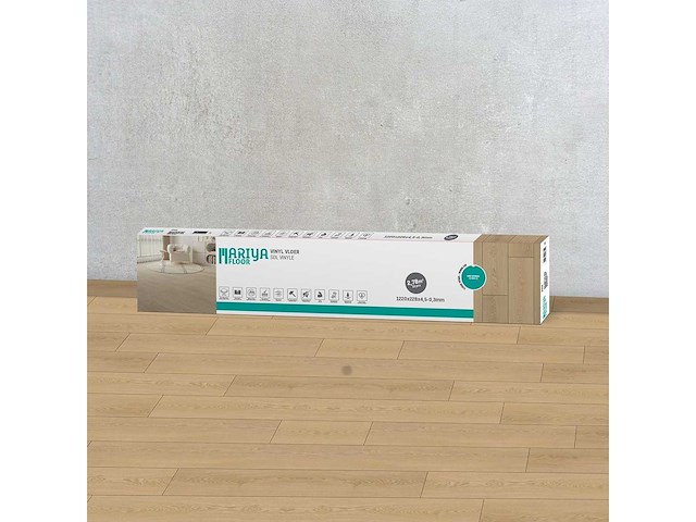 Ariya - pvc - pvc klik laminaat - pvclaminaat 22x122cm 4.8mm met isolatie per 27.8m2 ivor eik - afbeelding 3 van  3