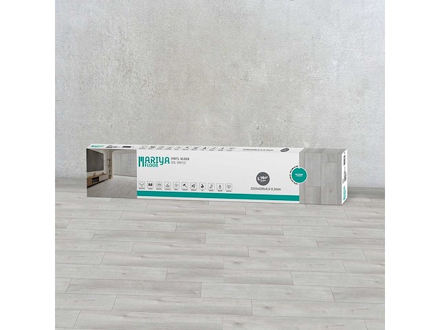 Ariya - pvc - pvc klik laminaat - pvclaminaat 22x122cm 4.8mm met isolatie per 27.8m2 mist eik - afbeelding 1 van  2