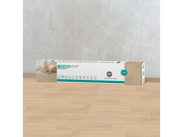 Ariya - pvc - pvc klik laminaat - pvclaminaat 22x122cm 4.8mm met isolatie per 27.8m2 zand eik - afbeelding 1 van  3