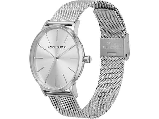 Armani exchange ax5535 women's watch with 36 mm silver stainless steel case with stainless steel mesh strap - afbeelding 2 van  6