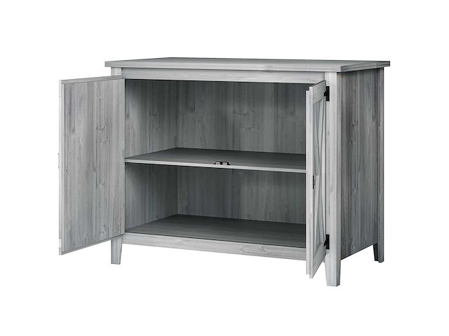 Armoire de jardin en bois, placard de jardin en bois avec étagères et double portes - afbeelding 3 van  7