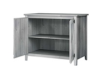 Armoire de jardin en bois, placard de jardin en bois avec étagères et double portes - afbeelding 3 van  7