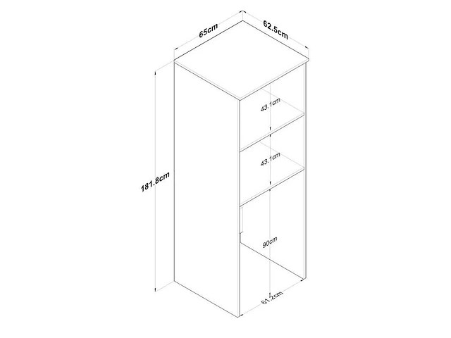 Armoire pour lave-linge - blanc - afbeelding 2 van  11