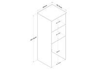 Armoire pour lave-linge - blanc - afbeelding 2 van  11