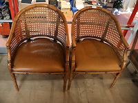 Armstoel koloniale stijl (x2) - afbeelding 2 van  8