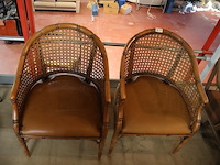 Armstoel koloniale stijl (x2) - afbeelding 6 van  8