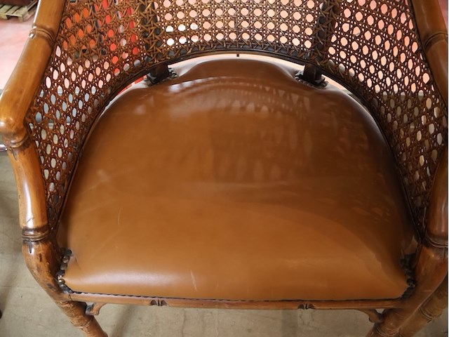 Armstoel koloniale stijl (x2) - afbeelding 7 van  8