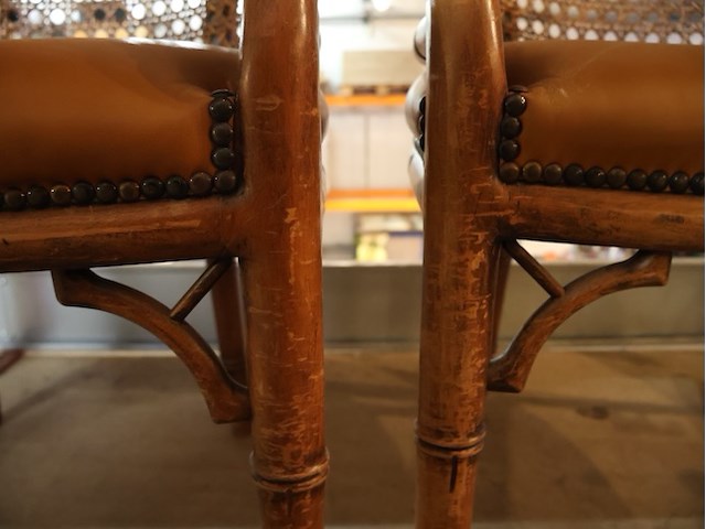 Armstoel koloniale stijl (x2) - afbeelding 8 van  8