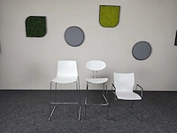 Arper / sintesi - - set designstoelen - kantinestoel (3x)