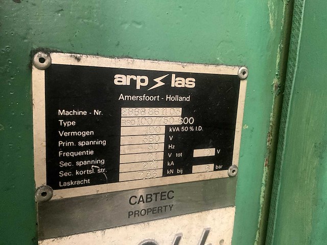 Arplas rpd100 puntlasmachine - afbeelding 6 van  13