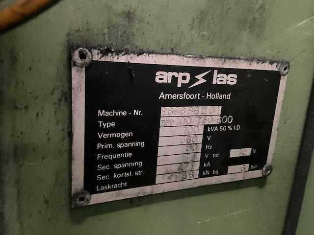 Arplas rpd100 puntlasmachine - afbeelding 7 van  13