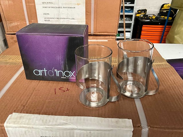 Art d’ inox theeglazen set van 2 stuks in geschenkdoosje (23x) - afbeelding 1 van  7