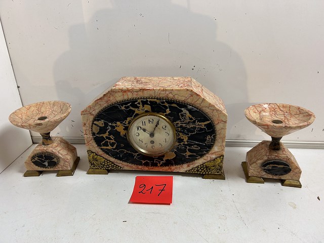 Art deco schouwgarnituur - afbeelding 1 van  2
