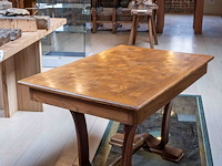 Art deco tafel met tafelblad met dambordpatroon - afbeelding 3 van  6