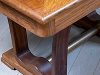 Art deco tafel met tafelblad met dambordpatroon - afbeelding 4 van  6