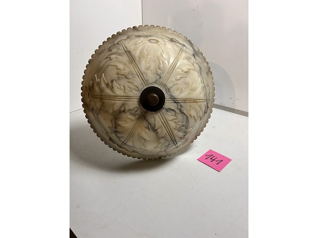 Art nouveau albaster luster - afbeelding 3 van  5