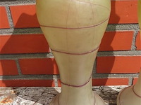 Art-nouveau glaspasta vazen groen/paars - afbeelding 3 van  9