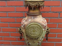Art-nouveau klok met bronzen elementen - afbeelding 2 van  11