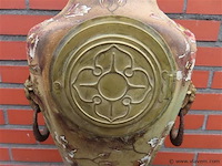 Art-nouveau klok met bronzen elementen - afbeelding 3 van  11