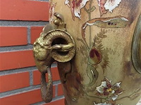 Art-nouveau klok met bronzen elementen - afbeelding 4 van  11
