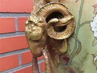 Art-nouveau klok met bronzen elementen - afbeelding 5 van  11