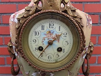 Art-nouveau klok met bronzen elementen - afbeelding 6 van  11