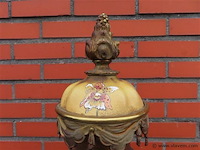 Art-nouveau klok met bronzen elementen - afbeelding 7 van  11