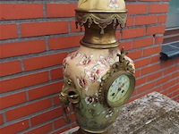 Art-nouveau klok met bronzen elementen - afbeelding 8 van  11