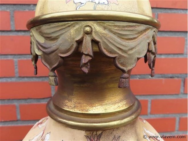 Art-nouveau klok met bronzen elementen - afbeelding 9 van  11