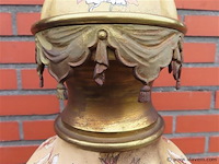 Art-nouveau klok met bronzen elementen - afbeelding 9 van  11