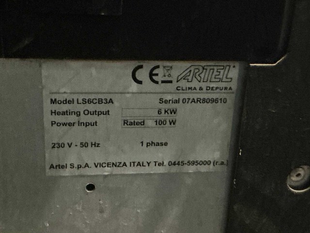 Artel ls6cb3a pelletkachel - afbeelding 5 van  5