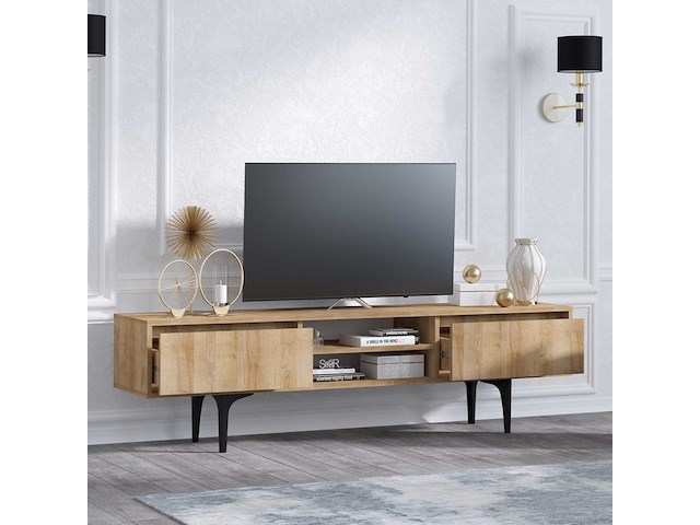 Artemis tv-meubel | 100% melamine | eiken - afbeelding 2 van  4